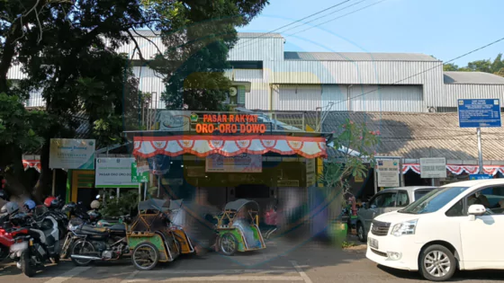 pasar oro oro dowo di kecamatan klojen kota malang